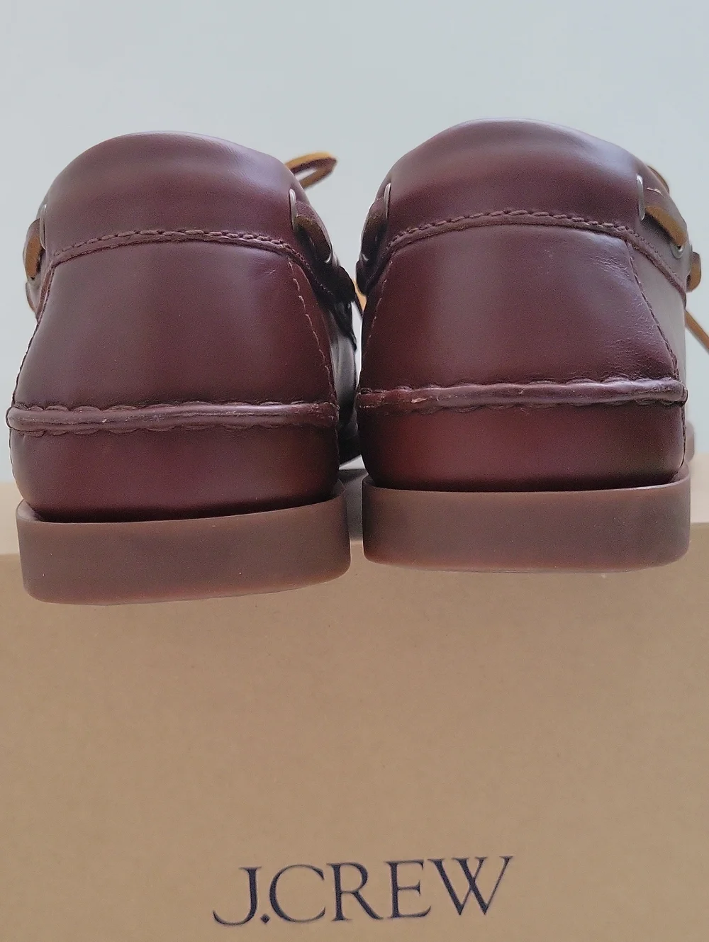 J. Crew Men’s Brown Leather Boat Shoes